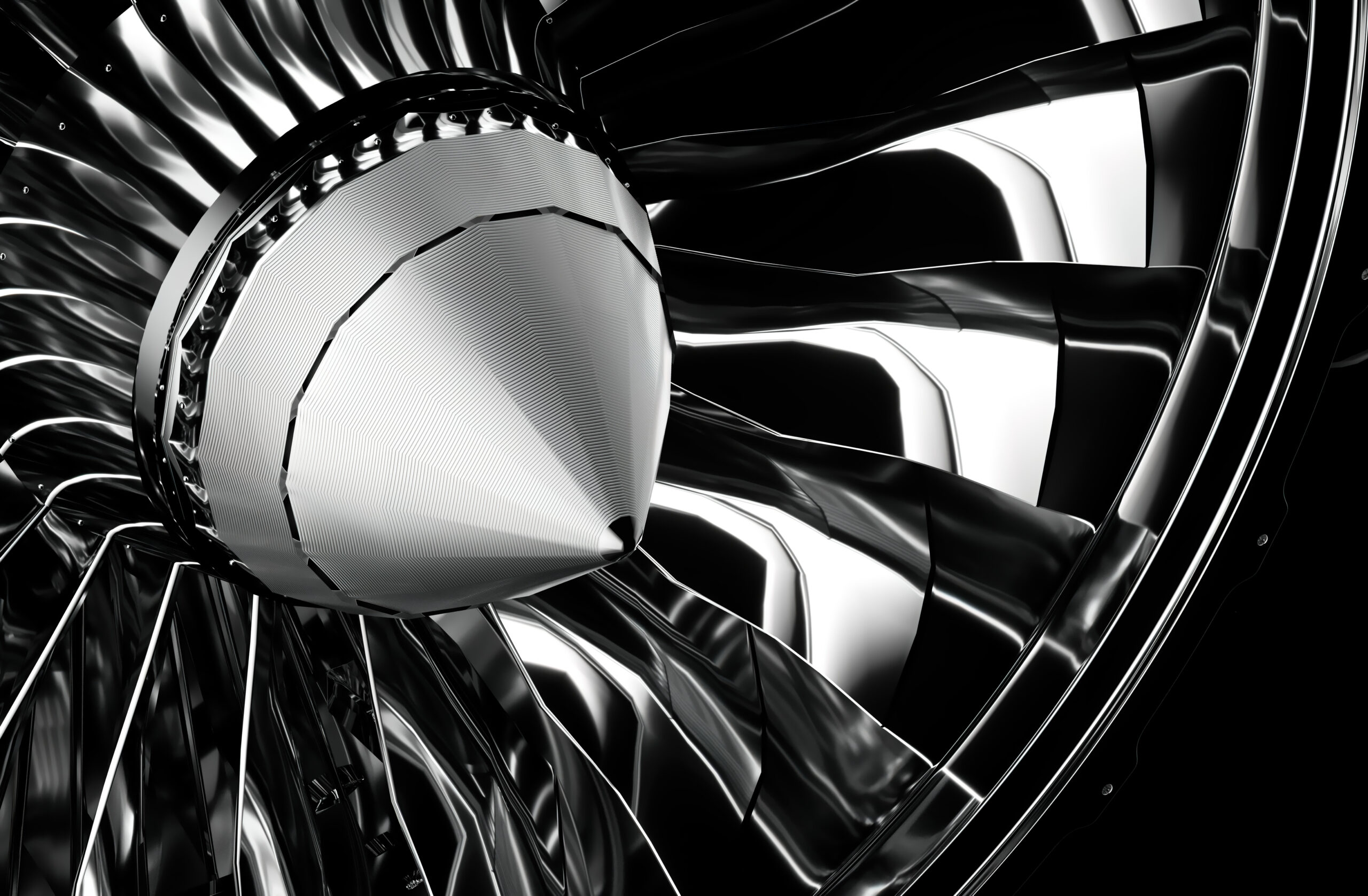 Aircraft engine component representing aviation asset tracking